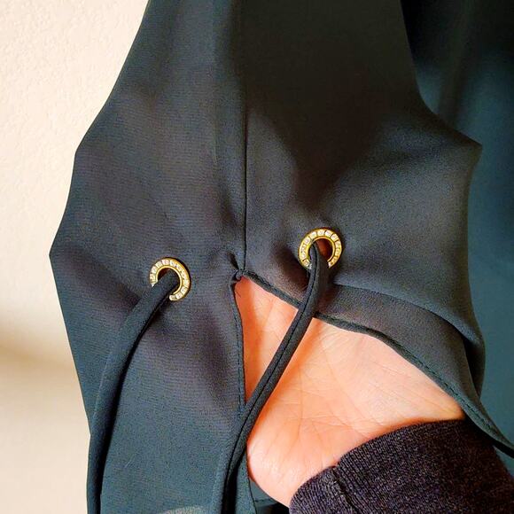 Vintage Chez California designed by Tandy layered green chiffon plus size dress - Picture 6 of 7